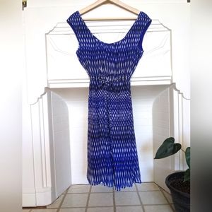 Calvin Klein Purple Print Chiffon Dress